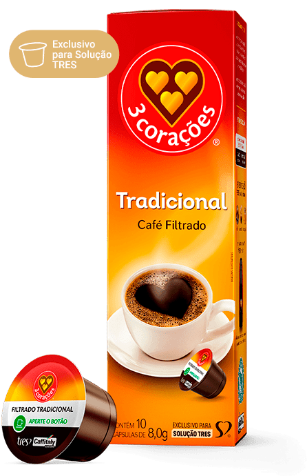 Cápsula de Café Filtrado TRES 3 Corações
