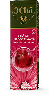 Cápsula de Chá Hibisco e Maçã TRES 3 Corações