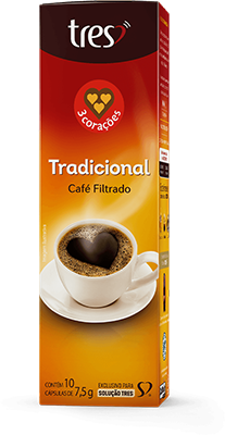 Cápsula de Café Filtrado TRES 3 Corações