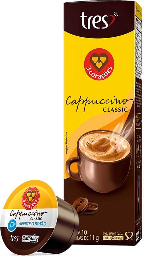 Cápsula de Cappuccino Classic TRES 3 Corações
